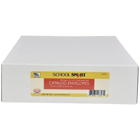 SCHOOL SMART ENVELOPE CATALOG 10X13 IN KRAFT 28 LB  BX OF 100 PK 1481125